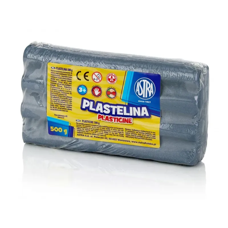 ASTRA Plastelína 500g Metalická Strieborná, 303117015