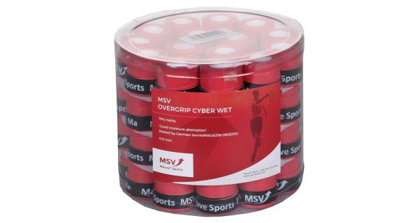 MSV Cyber Wet overgrip omotávka tl. 0,6 mm červená