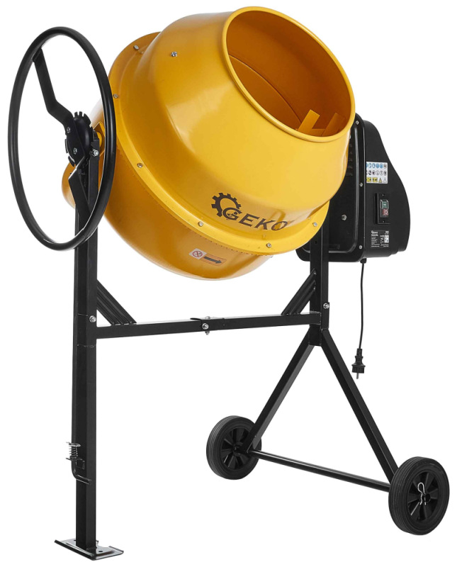 Miešačka elektrická 220 V, bubon 120 litrov, 550 W, priemer plniaceho otvoru 385 mm, GEKO 9