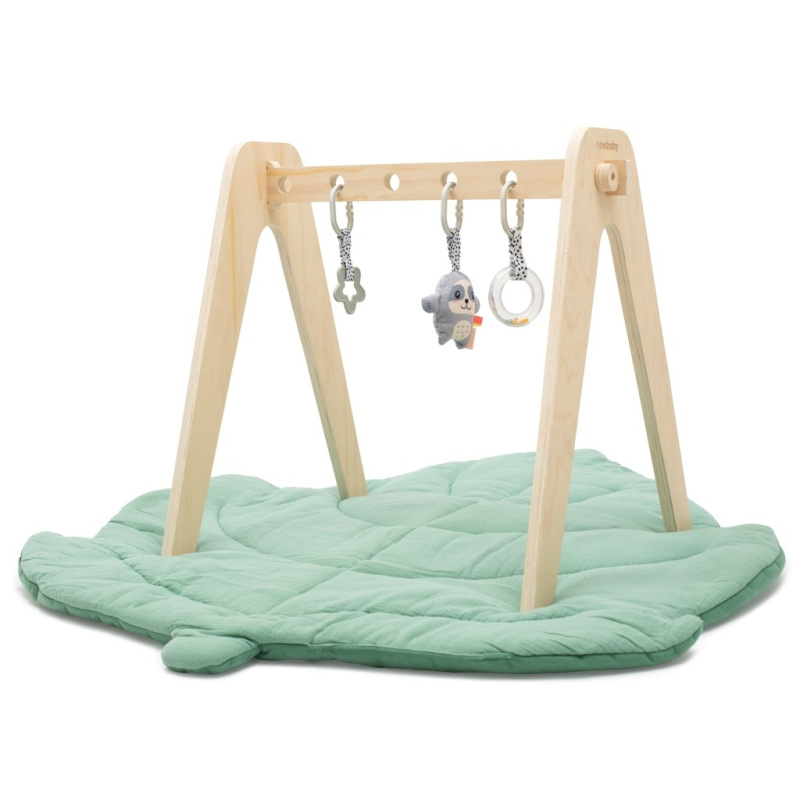 Edukačná drevená hrazdička s hračkami New Baby 4