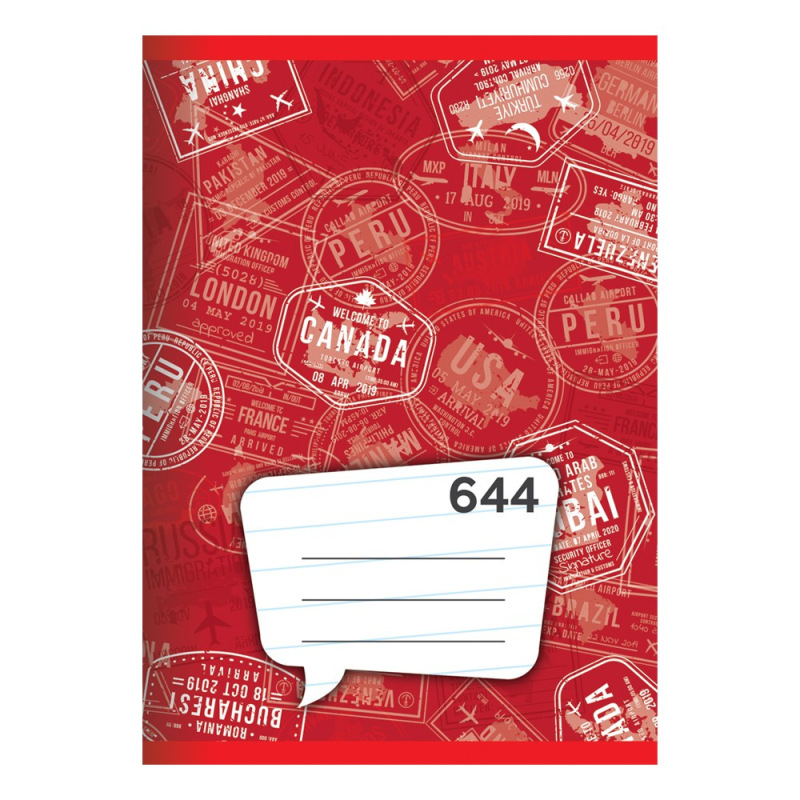 Zošit A6, 40 listový - linajkový 644 2