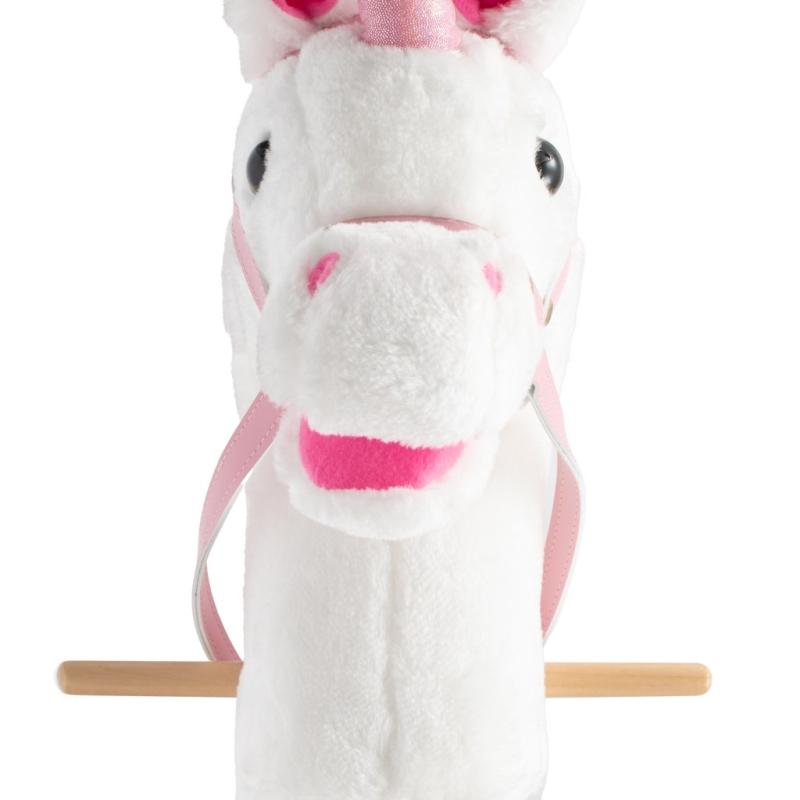 Hobby horse unicorn so zvukom a kolieskami Nia Baby Mix white