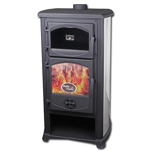 Kachle Thalia Cucina, sivá, 8,3 kW, 120 cm, liatina/šamot