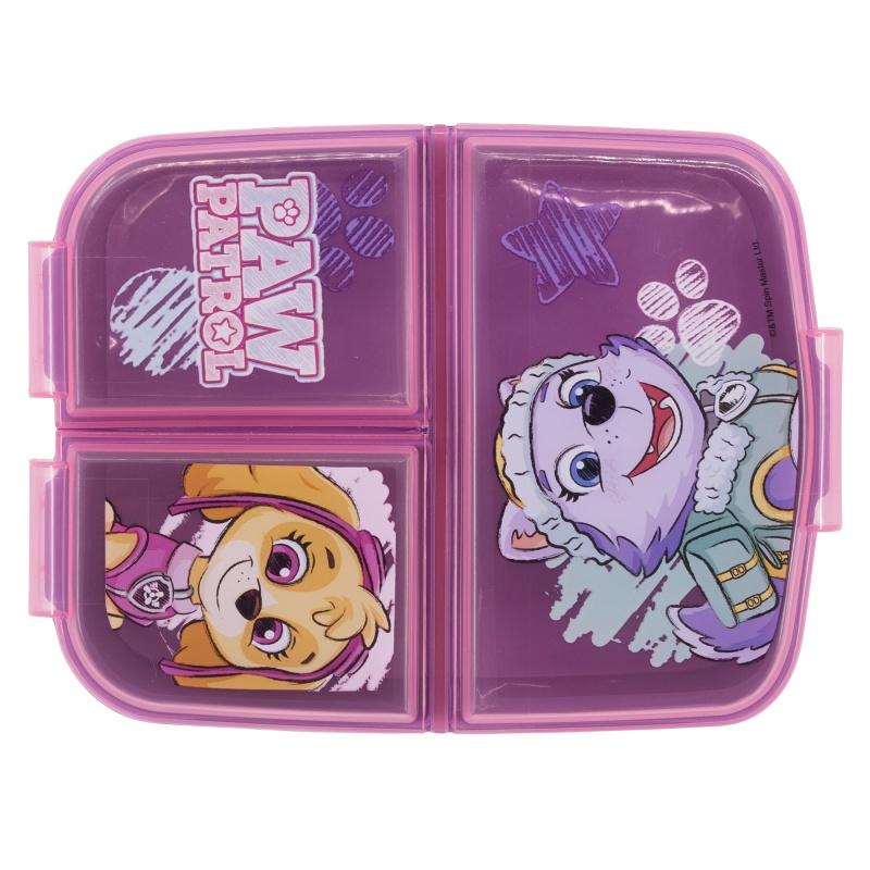 Delený plastový box na desiatu PAW PATROL Pink, 74520 1