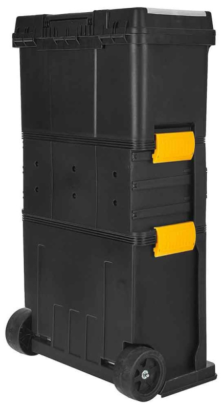 Kufor na náradie s kolieskami, 2 boxy, 2 zásuvky, dĺžka 46 x šírka 26 x výška 82 cm 2