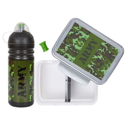 Army fľaša a desiatový box
