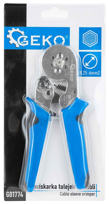 Krimpovacie-lisovacie kliešte na koncovky káblov 0,25-6mm2, GEKO 1