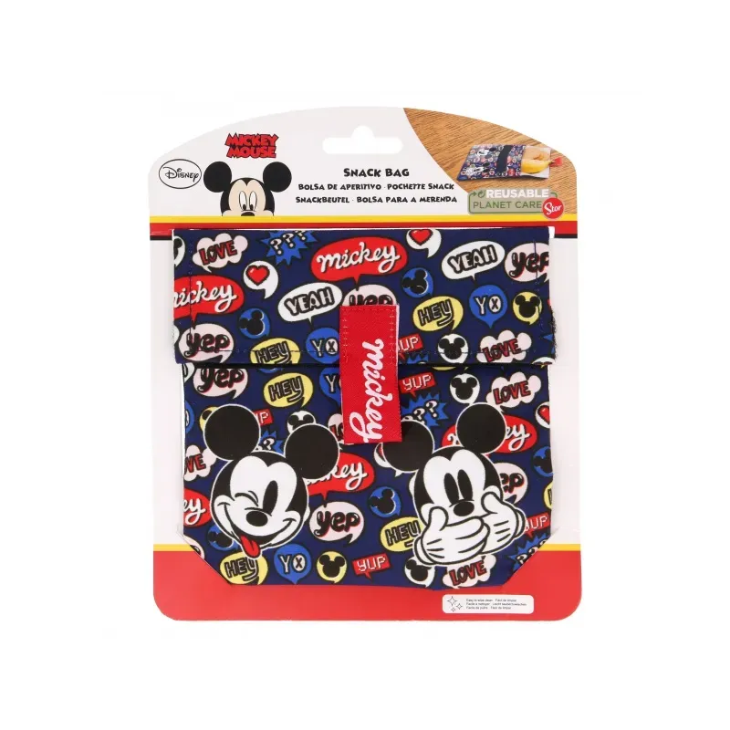 STOR Textilné desiatové vrecúško MICKEY MOUSE Snack, 41005