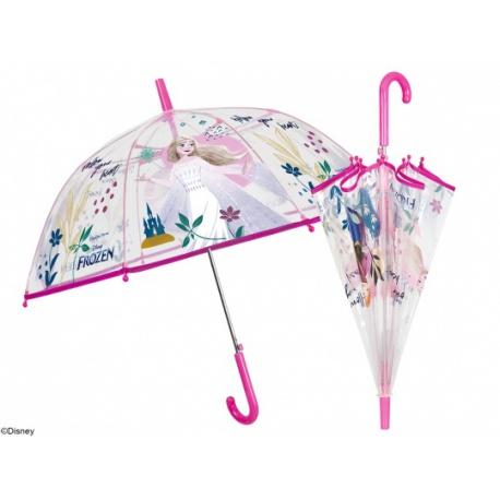 PERLETTI Detský automatický dáždnik DISNEY FROZEN Transparent, 50251