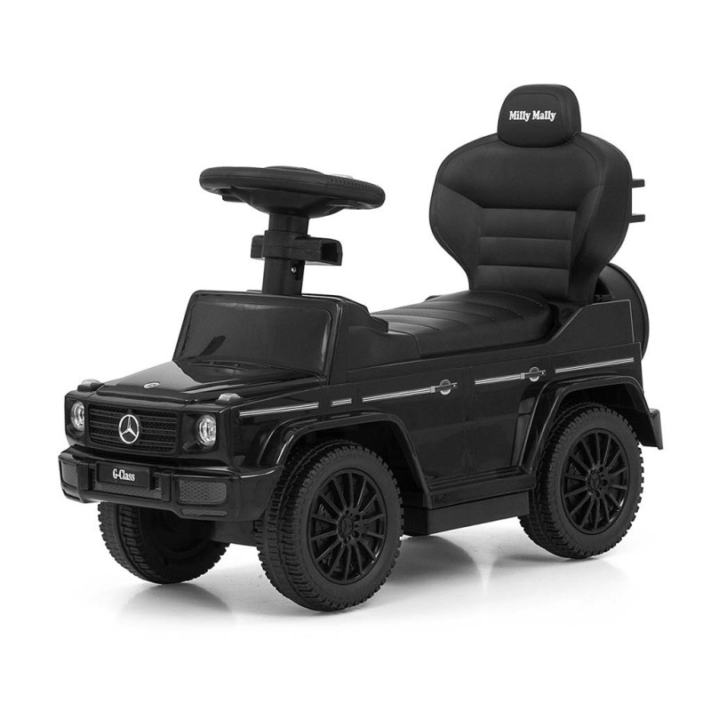 Detské odrážadlo s vodiacou tyčou MERCEDES G350d Milly Mally čierne 3