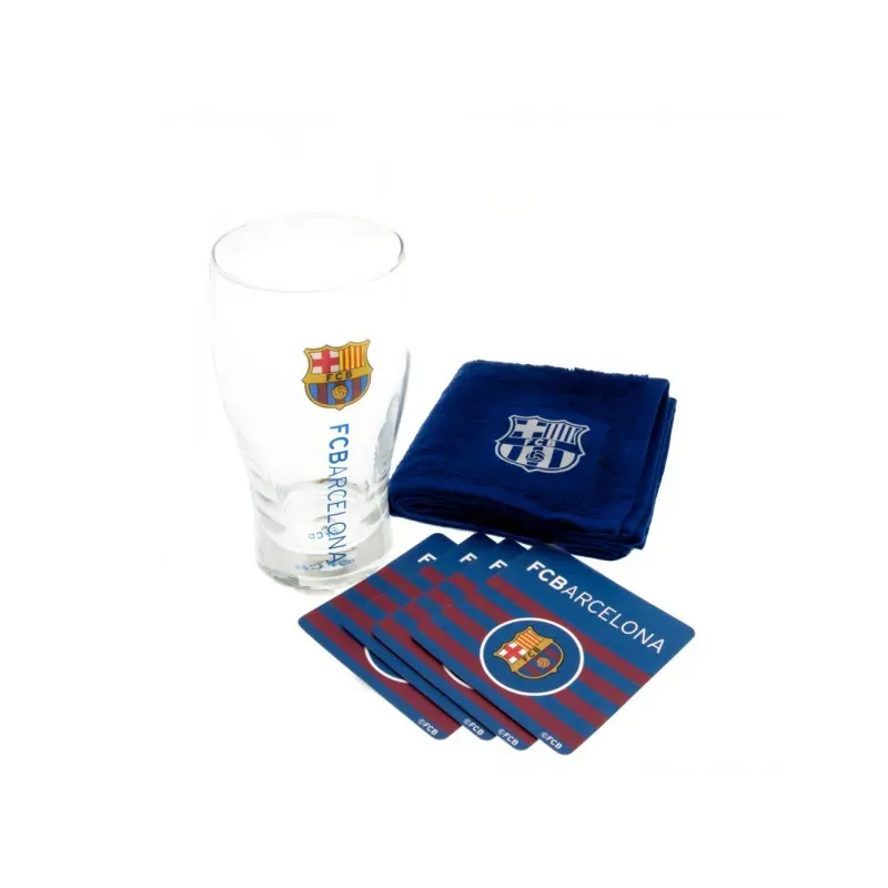 FOREVER COLLECTIBLES Sklenený pohár FC BARCELONA Mini Bar Set BL