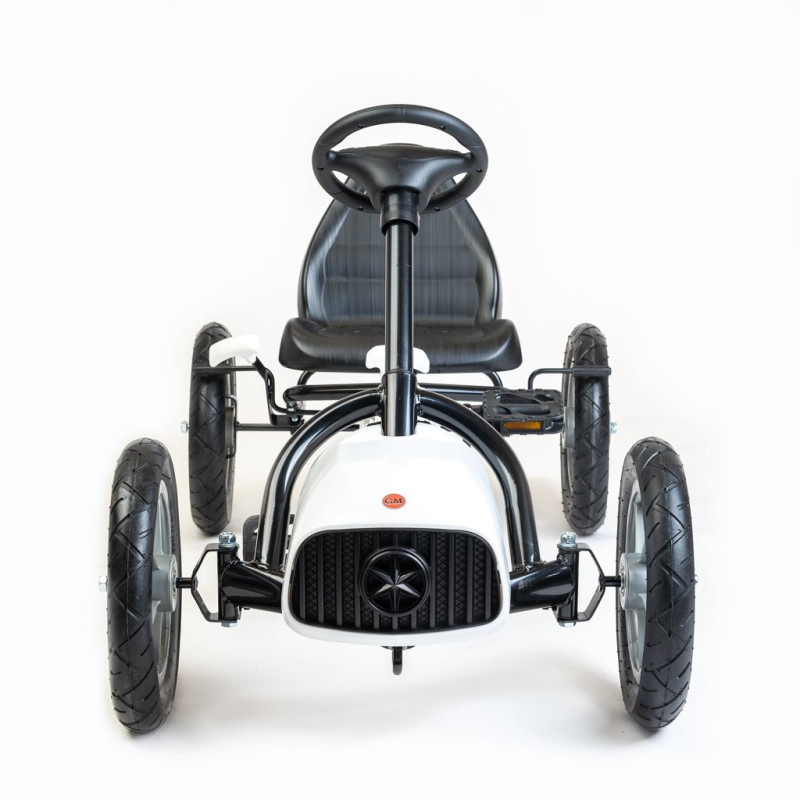 Detská šliapacia motokára Go-kart Baby Mix Buggy biela 2