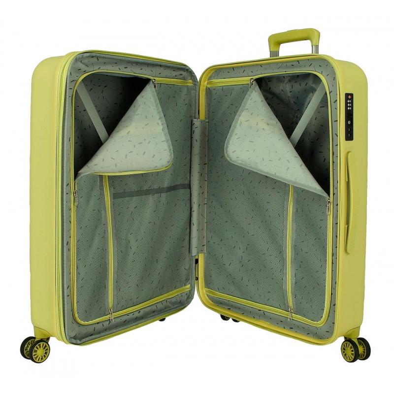 MOVOM Wood Yellow, Škrupinový cestovný kufor, 71x50x31cm, 108L, 531936B (large)
