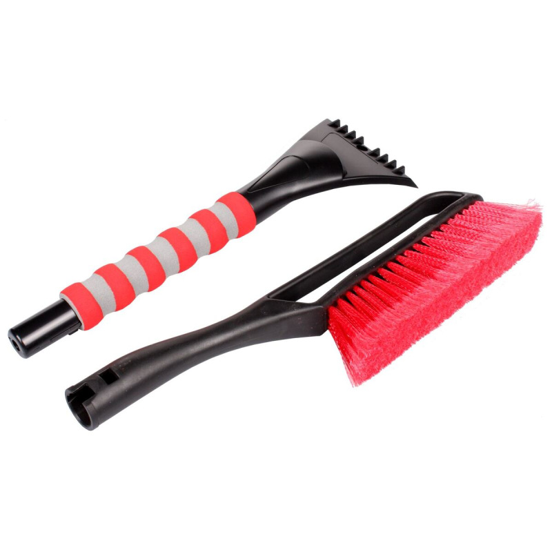 Ice Care škrabka na auto so metličkou červená 1