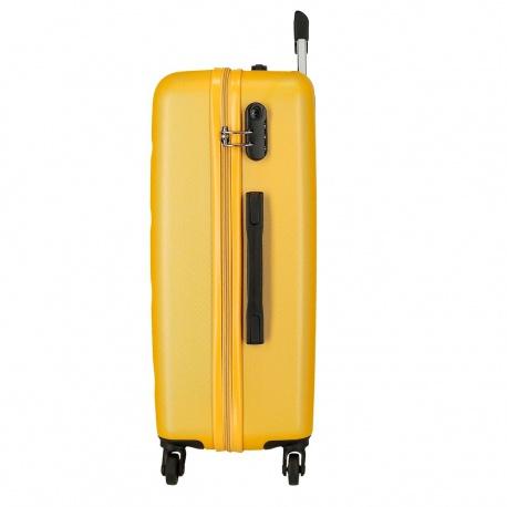 JOUMMA BAGS Sada ABS cestovných kufrov ROLL ROAD FLEX Ochre, 55-65-75cm, 584946D