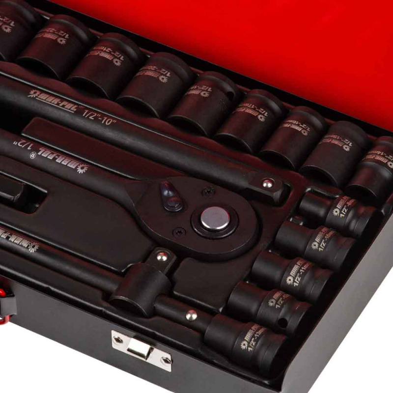 Sada 1/2" úderových hlavíc 12HRAN, 25-dielna, 8-32 mm, MAR-POL 8