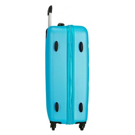 JOUMMA BAGS Sada ABS cestovných kufrov ROLL ROAD FLEX Azul Claro, 55-65-75cm, 584946A