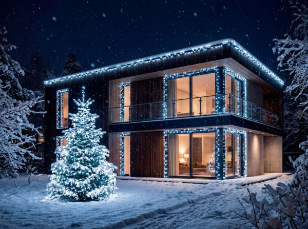Reťaz MagicHome Vianoce, časovač, 1000xLED, studená biela, 10 funkcií, 50 m, IP,44 1