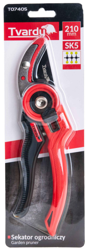 Záhradnícke nožnice 210 mm, zubaté ostrie, japonská oceľ SK5, teflón, TVARDY 1