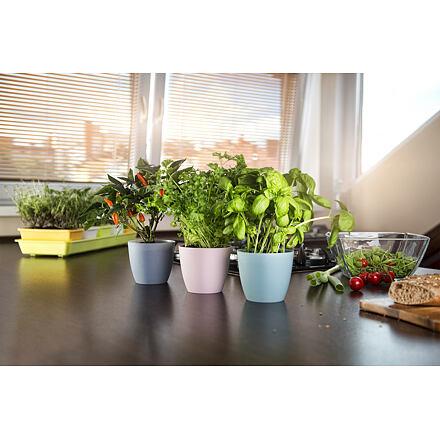 Plastkon Ella Lesk dekoračný kvetináč žltá, 11cm 3