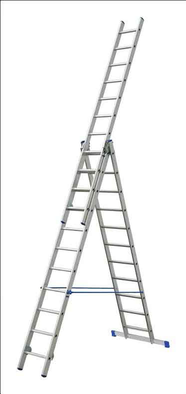 Rebrík hliníkový PROFI 3 x 7 stupňov, 191/277/399 cm, nosnosť 150kg, 10,5 kg, VASKO