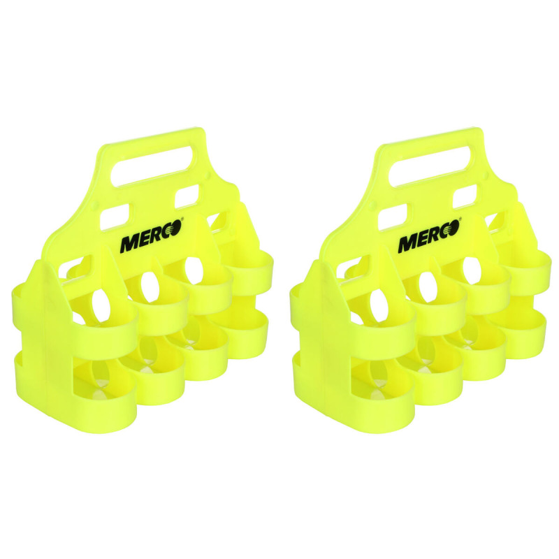 Bottle Carrier 8 sada dvoch plastových nosičov fliaš žltá