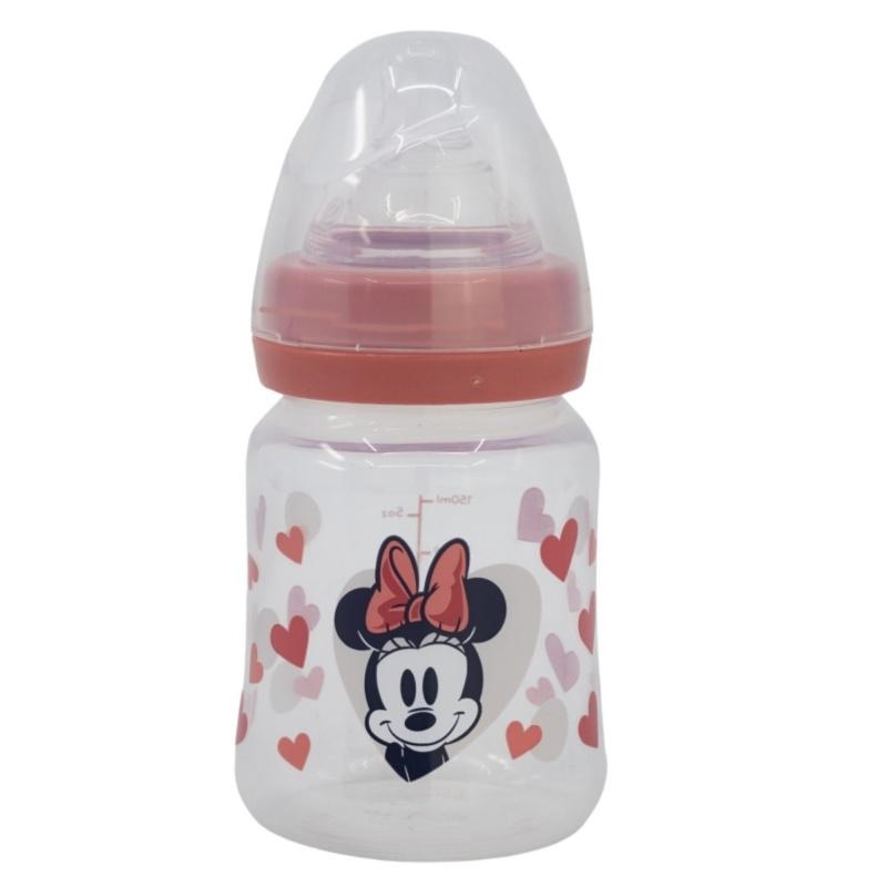STOR Dojčenská fľaša Minnie Mouse s antikolikovým systémom, 150ml, 10701