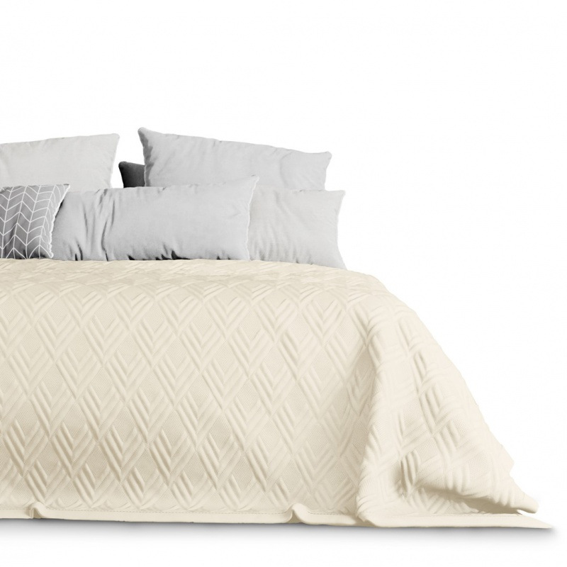 Obojstranný pléd /prehoz na posteľ AmeliaHome Ophelia, 260 x 280 cm, béžová 3