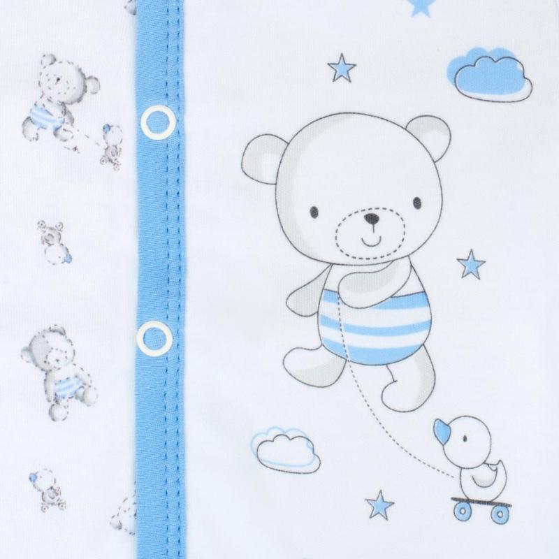 Dojčenské celorozopínacie body New Baby Bears modré 56 (0-3m)