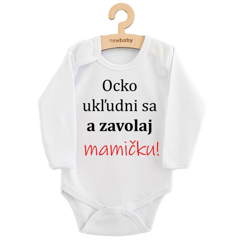 Body s potlačou New Baby a zavolaj MAMIČKU! 74 (6-9m) 1