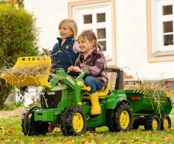Sklápací traktorový príves Rolly Toys John Deere Halfpipe zelený 3
