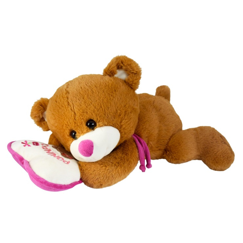 Hnedý medvedík na vankúšiku