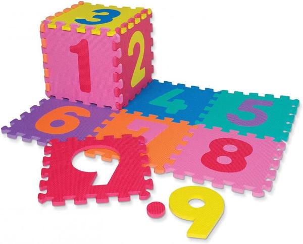 Detská hracia podložka s číslami Sedco 30x30x1, 2 cm - 12ks