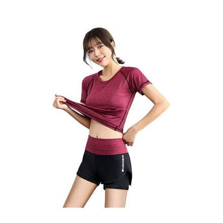 Runner Short 2W fitness set plum 1