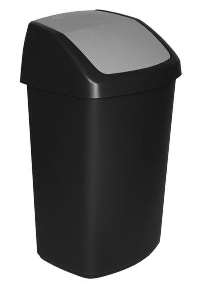 Kôš Curver® SWING BIN, 50 lit., 34x40.6x66.8 cm, čierny/sivý, na odpad