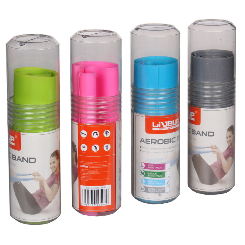 Aerobic guma posilňovacia guma 120 x 15 cm zelená 2