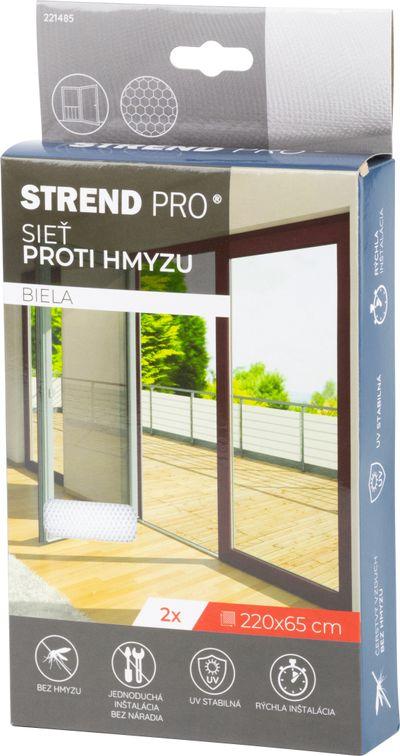 Sieť FlyScreen 220x65 cm, proti hmyzu a komárom, na balkónové dvere, biela, bal. 2 ks 2