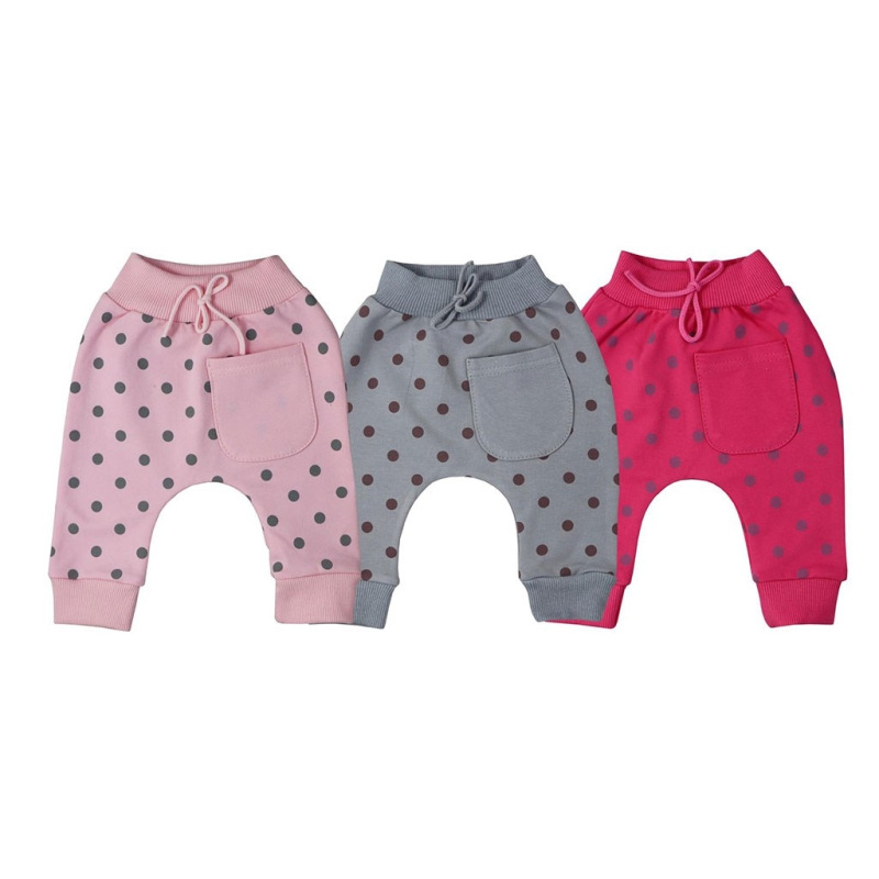 Dojčenské tepláčky Koala Dots sivá 62 (3-6m) 1