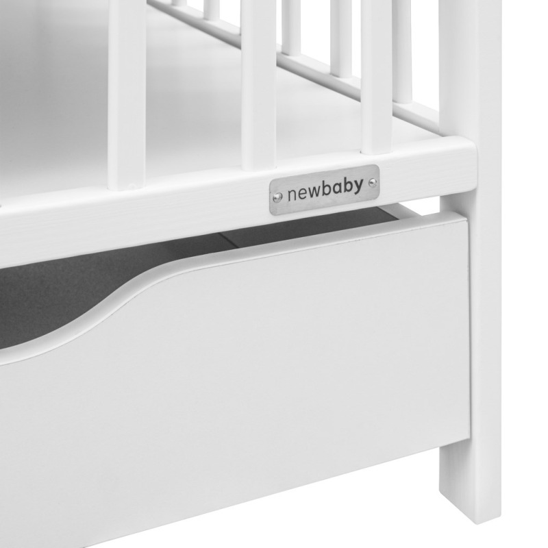 Detská postieľka so šuplíkom New Baby BASIC biela 2