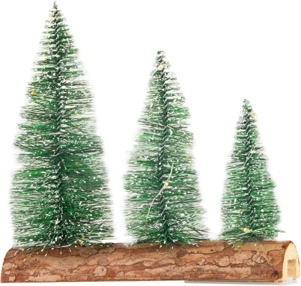 Dekorácia MagicHome Vianoce, stromčeky, plast, 12xLED teplá biela, 20x5x20 cm, 2xAAA 1