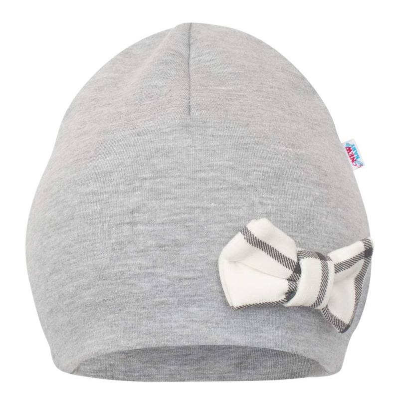 Dojčenská čiapočka s šatkou na krk New Baby Missy sivá 80 (9-12m) 1