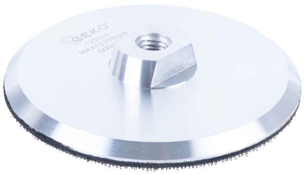 Kotúč unášací hliníkový, suchý zips, 125 mm, závit M14, GEKO 3