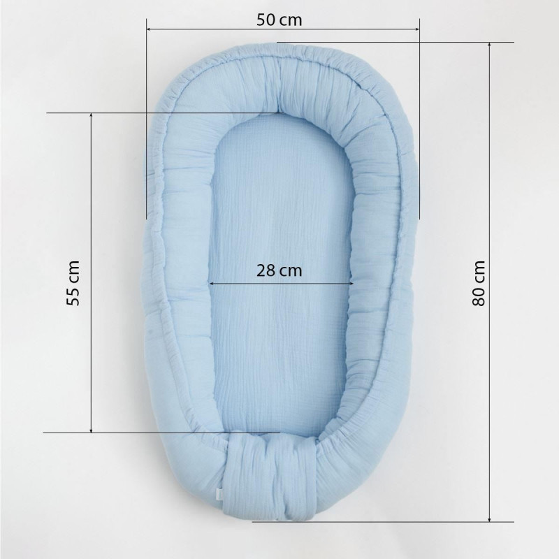 Mušelínové hniezdočko pre bábätko New Baby biela 5