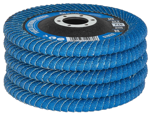 Brúsny lamelový kotúč polkruhový na zvary 125 x 22,2 zrno 60 ZIRKON, GEKO 5