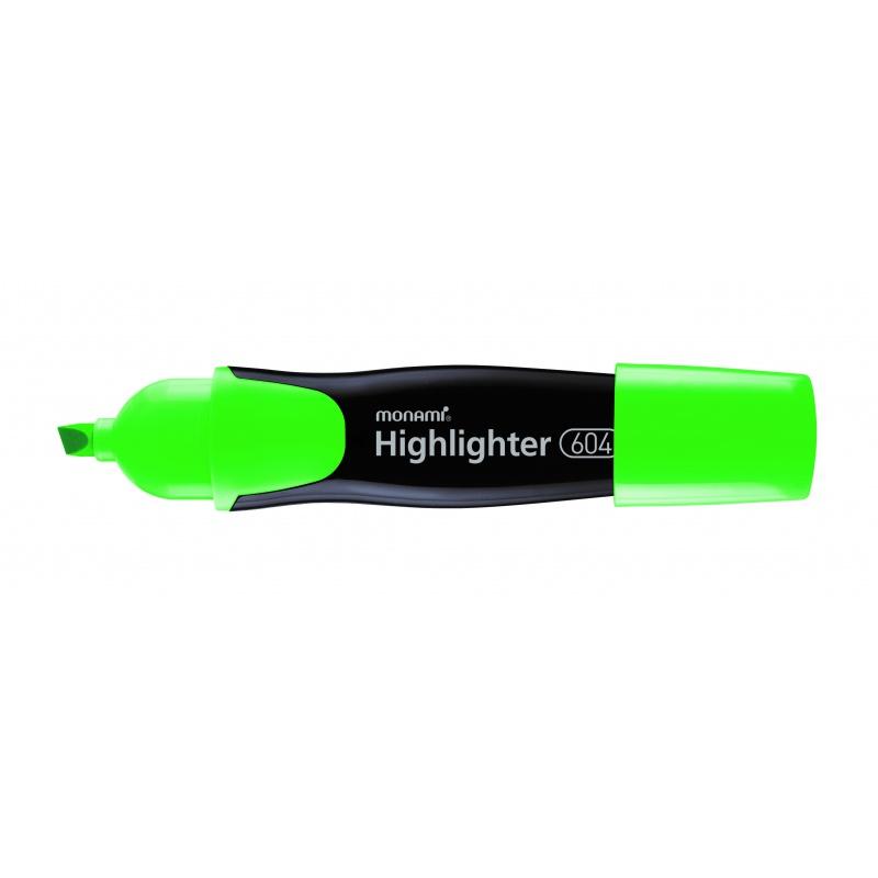 Zvýrazňovač Monami 604, šikmý hrot 1-6mm, Zelený 1