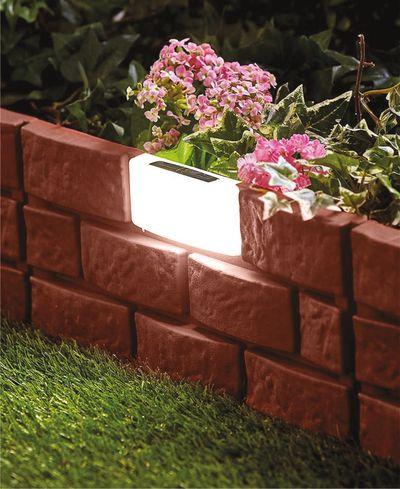 Obruba Strend Pro Garden GB004, 45x29 cm, plastová, Solar, LED, bal. 4 ks, dĺžka cca 1,80 m