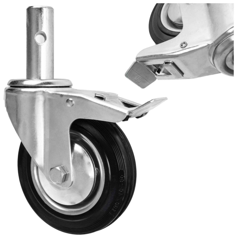 Koleso na lešenie s brzdou 160 mm, nosnosť 125 kg, GEKO
