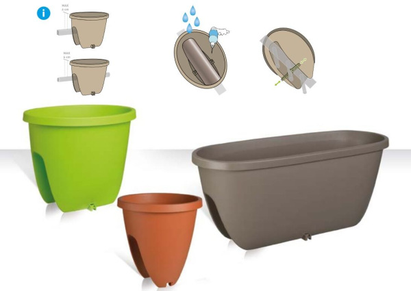 Balconia OVI balkónový kvetináč antracitová 2