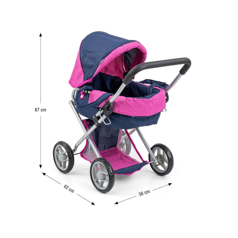 Detský kočík pre bábiky Milly Mally Alice Prestige Navy 4