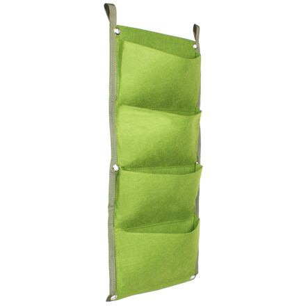 Vertical Grow Bag 4 textilné kvetináče na stenu zelená